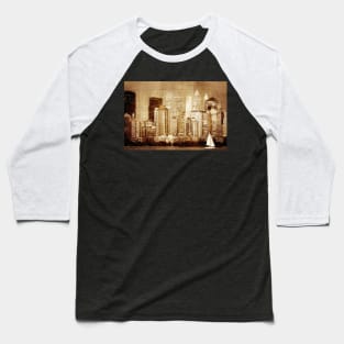 Vintage skyline of New York Baseball T-Shirt